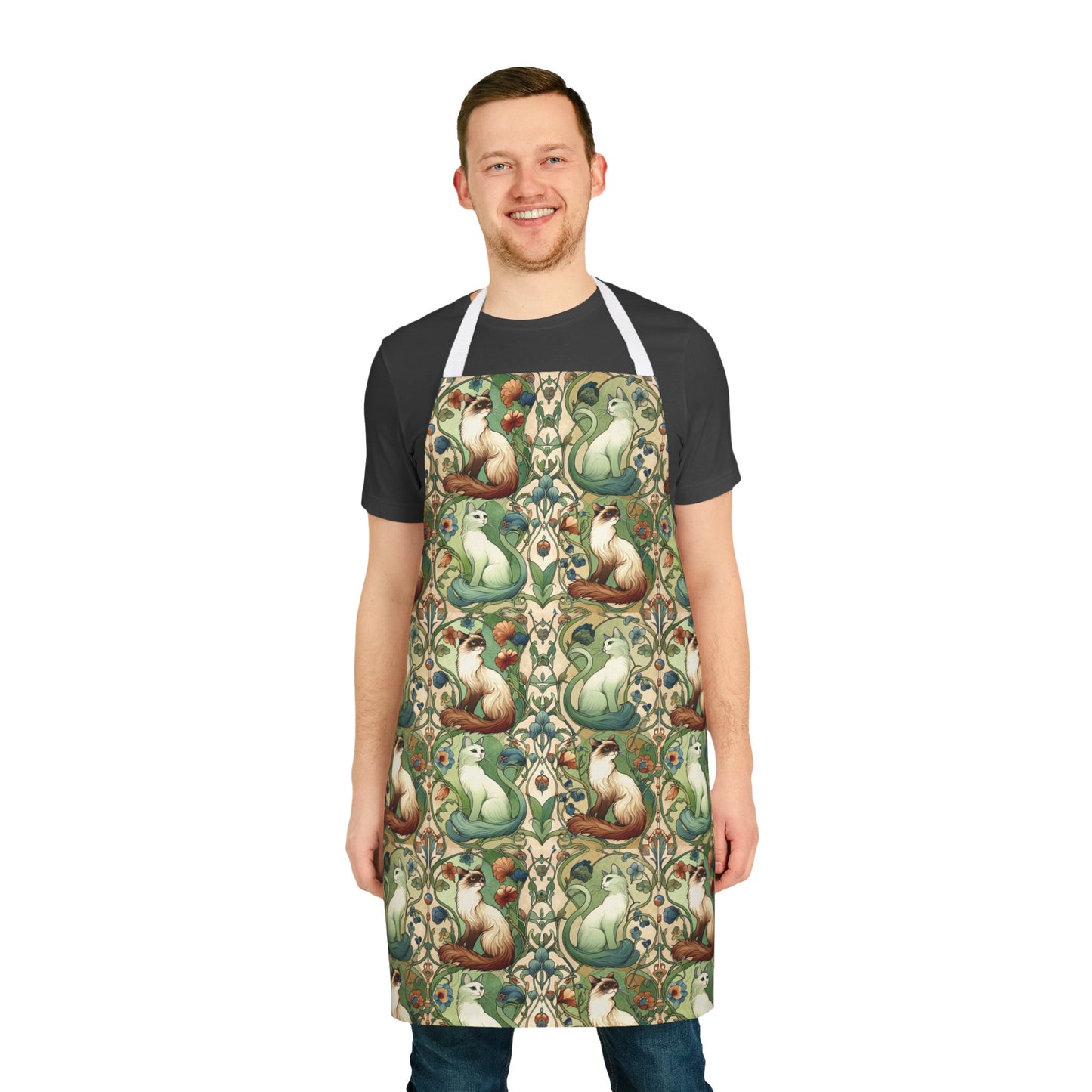 Cats and Plants - Art Nouveau Apron