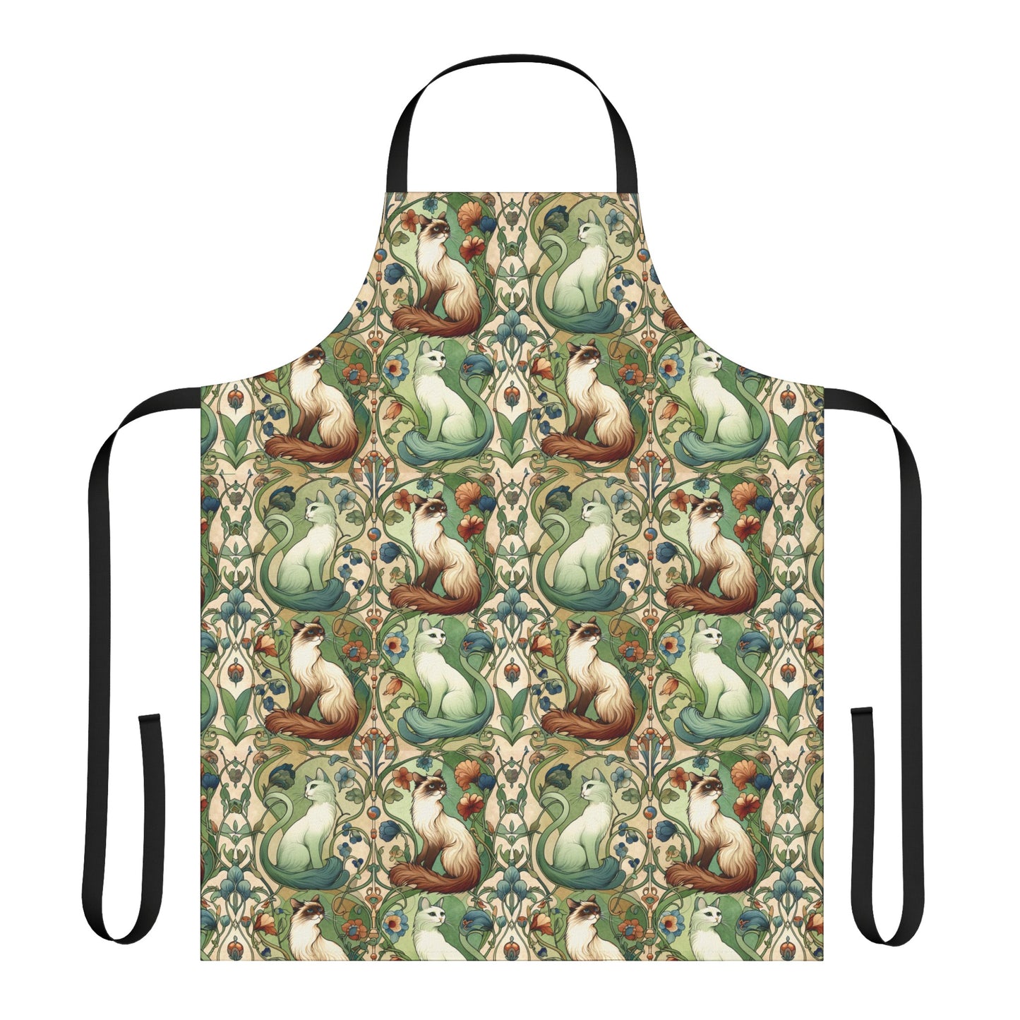 Cats and Plants - Art Nouveau Apron