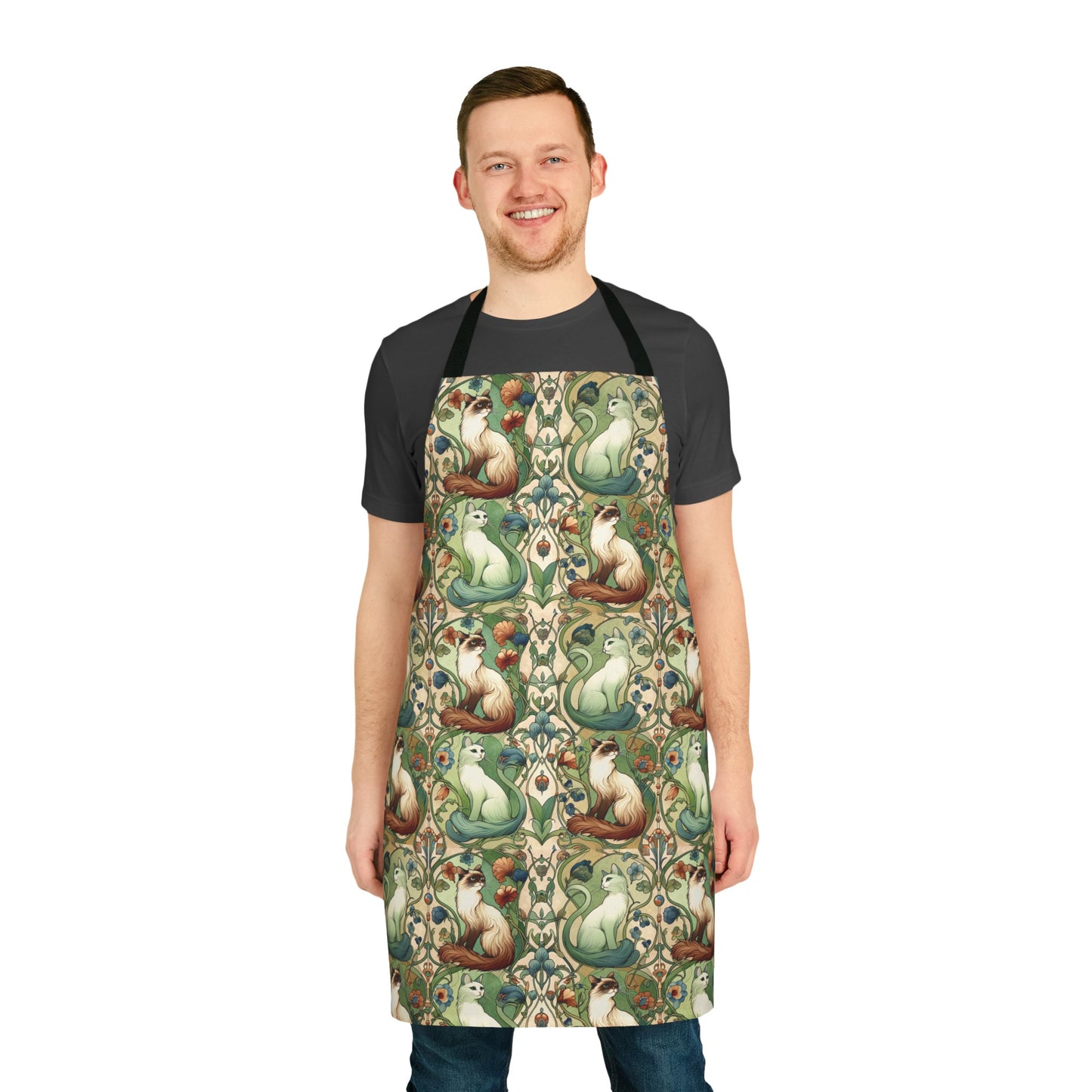 Cats and Plants - Art Nouveau Apron